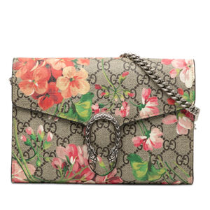 Pre-Loved Gucci GG Supreme Dionysus Blooms Chain Wallet